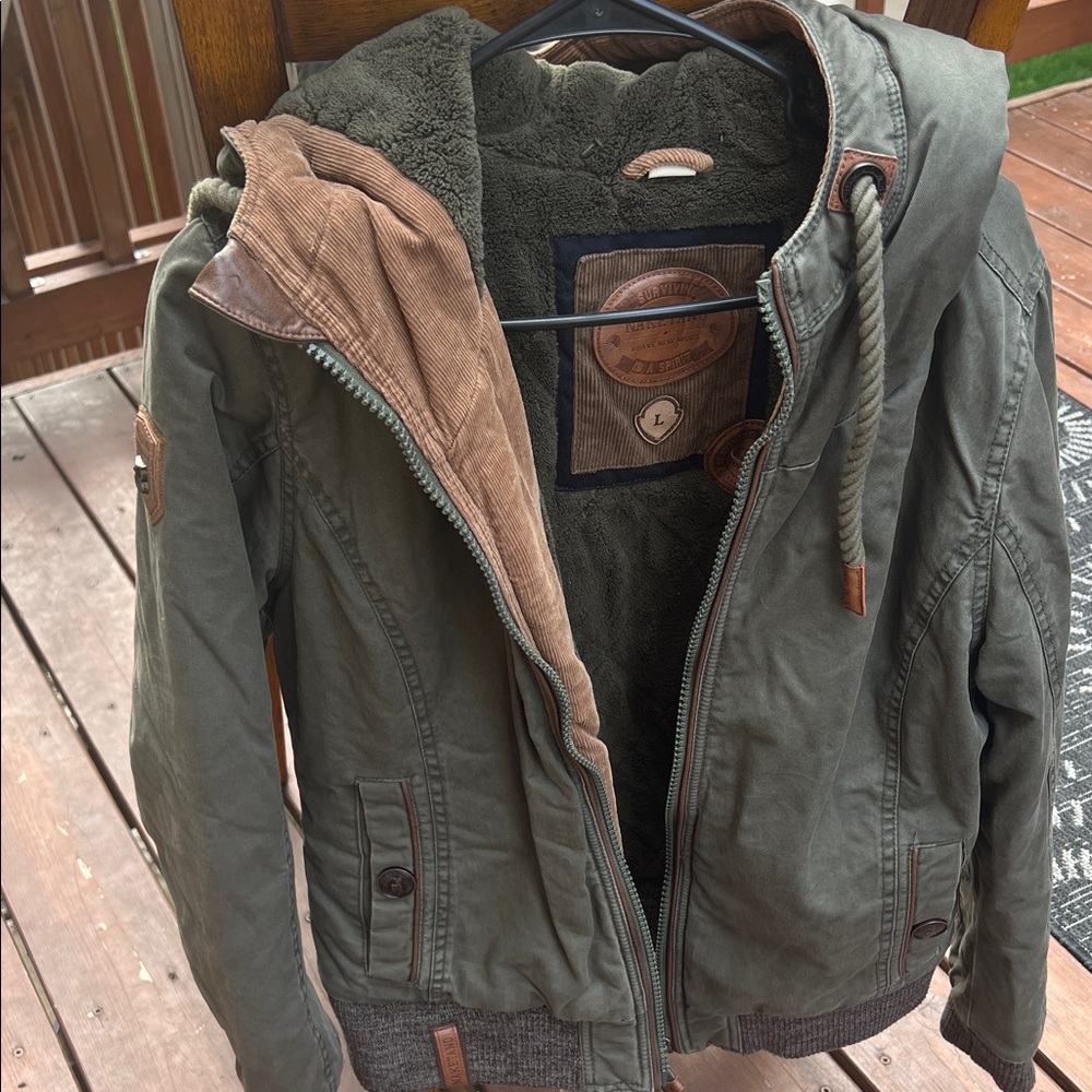 Green Hooded Jacket naketano. Gently used